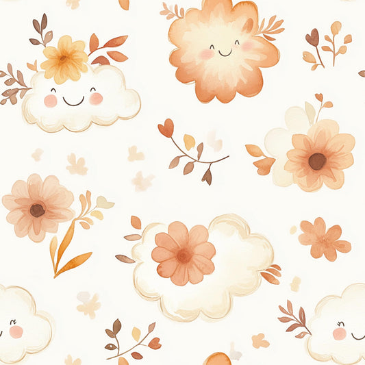 Eigenproduktion Stoff Wolken