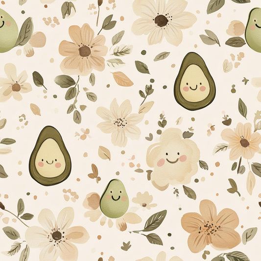 Eigenproduktion Stoff Avocado
