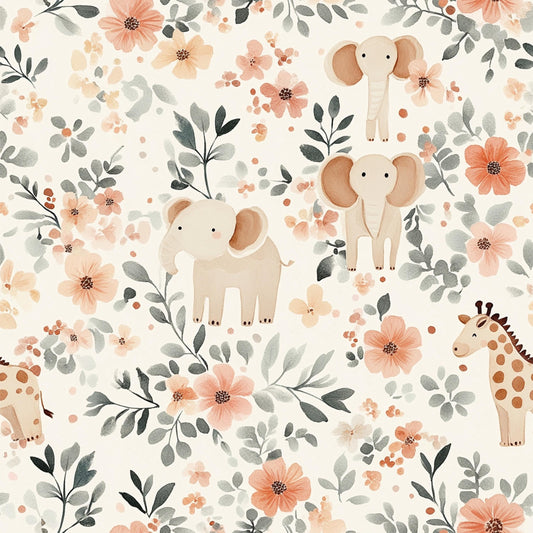 Eigenproduktion Stoff Safari Tiere