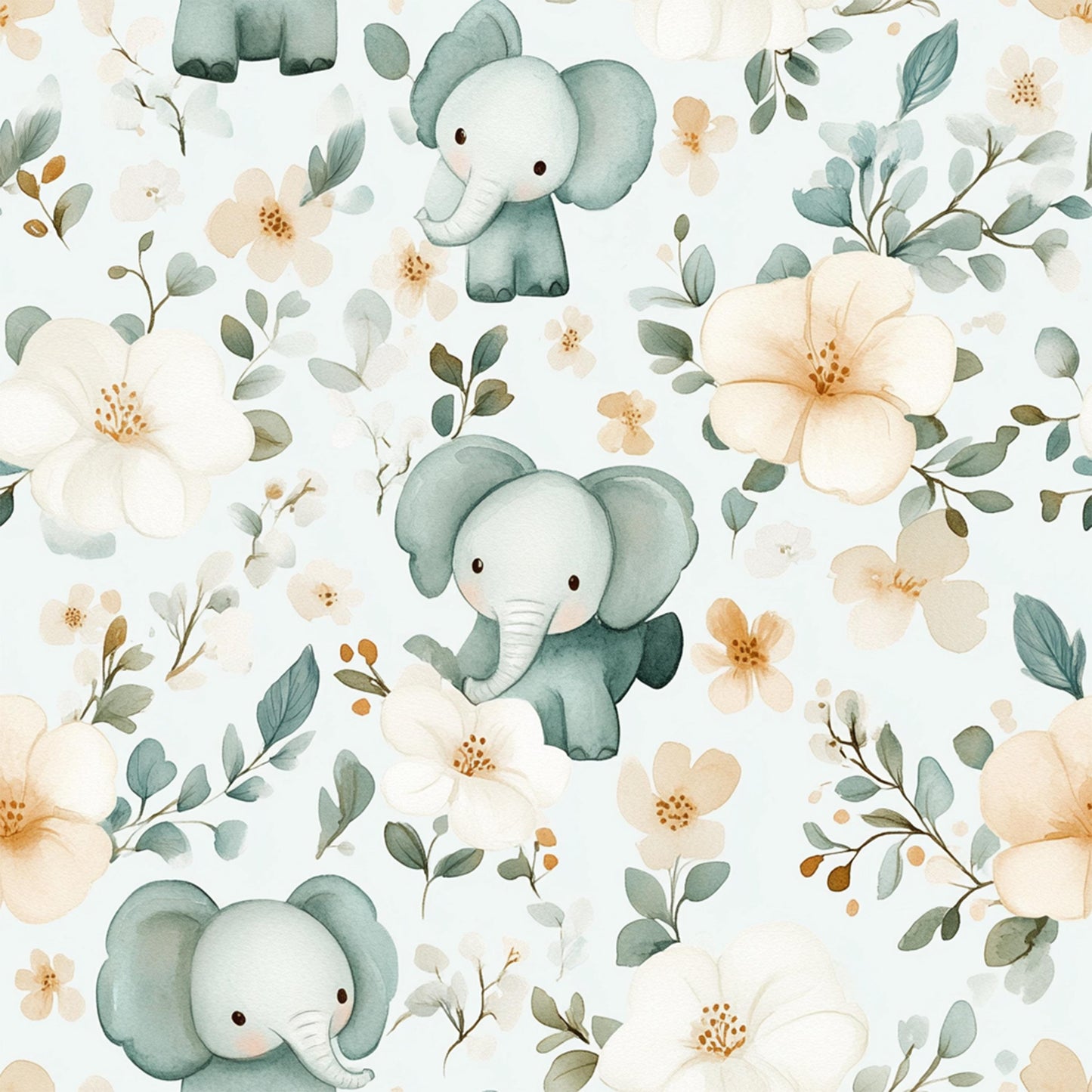 Eigenproduktion Stoff Elefant