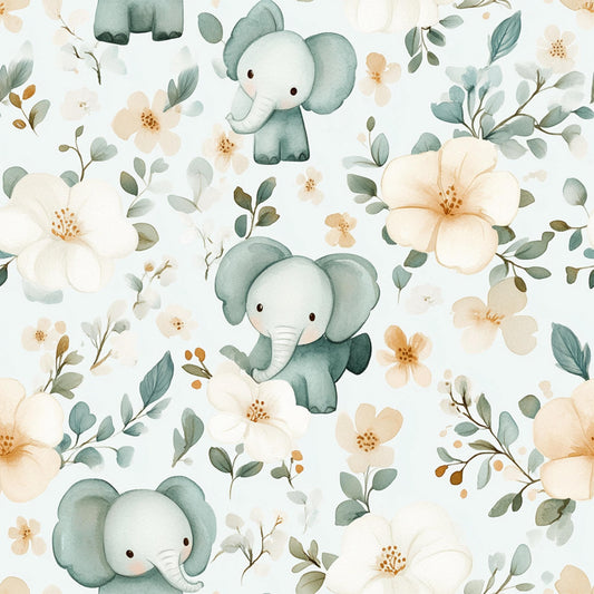 Eigenproduktion Stoff Elefant