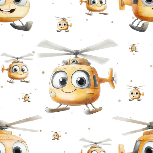 Eigenproduktion Stoff Hubschrauber
