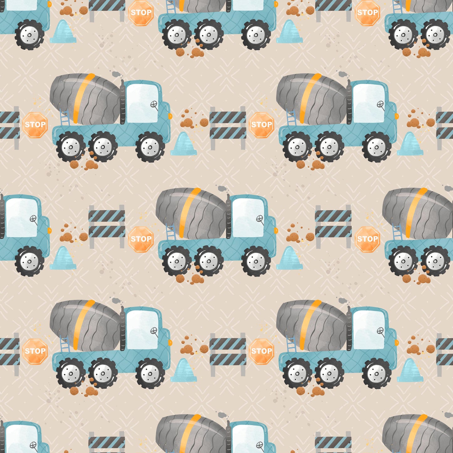 Eigenproduktion Stoff Betonmischer