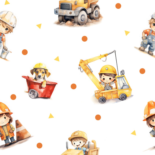 Eigenproduktion Stoff Baustelle