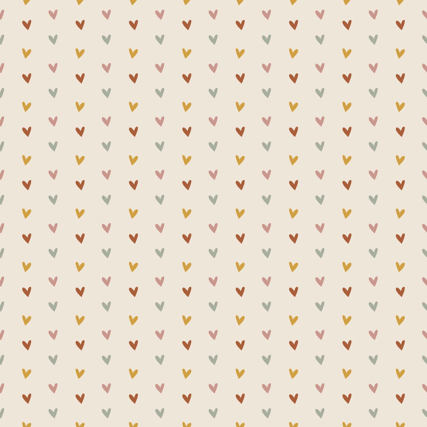 Eigenproduktion Stoff Herzen