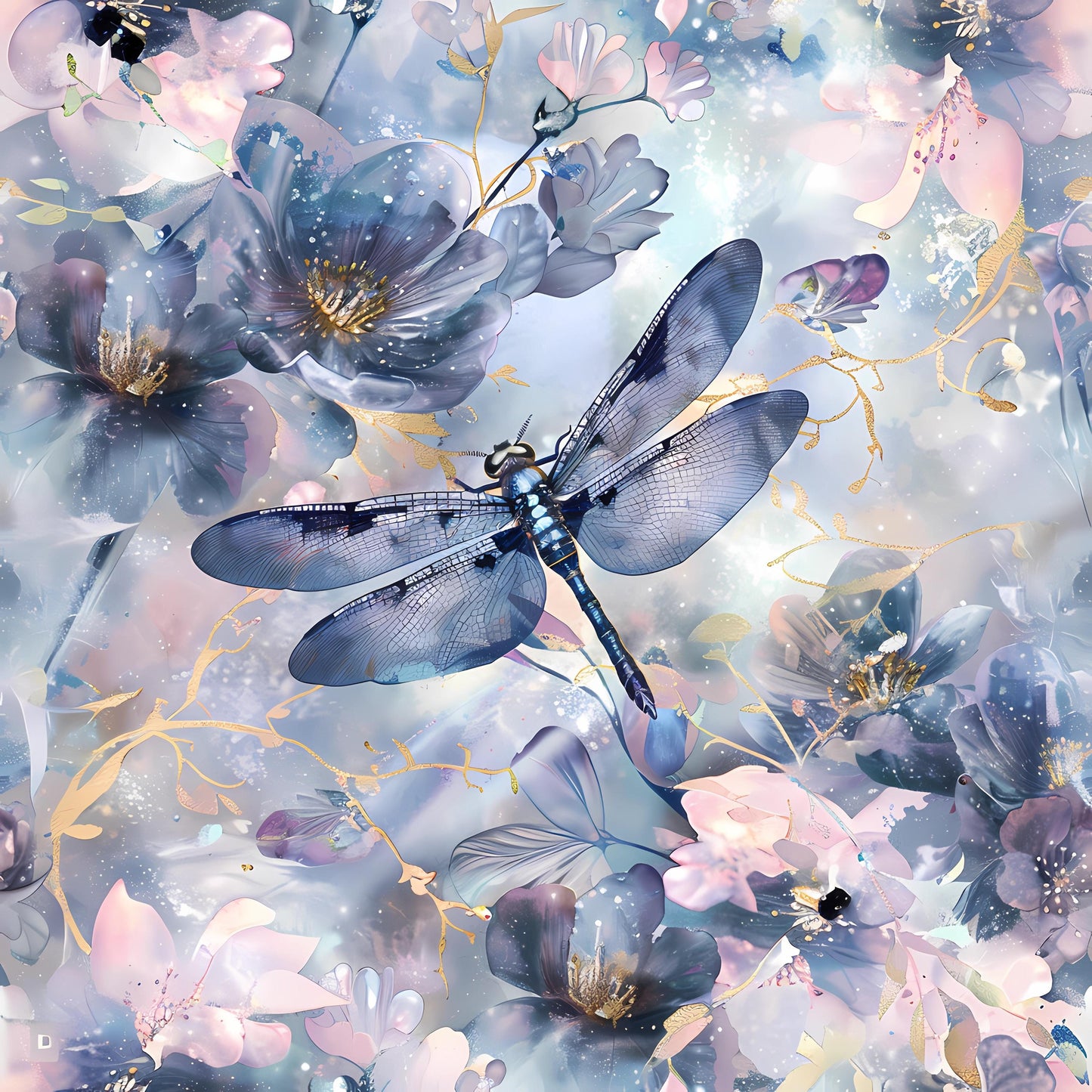 Eigenproduktion Stoff Libelle