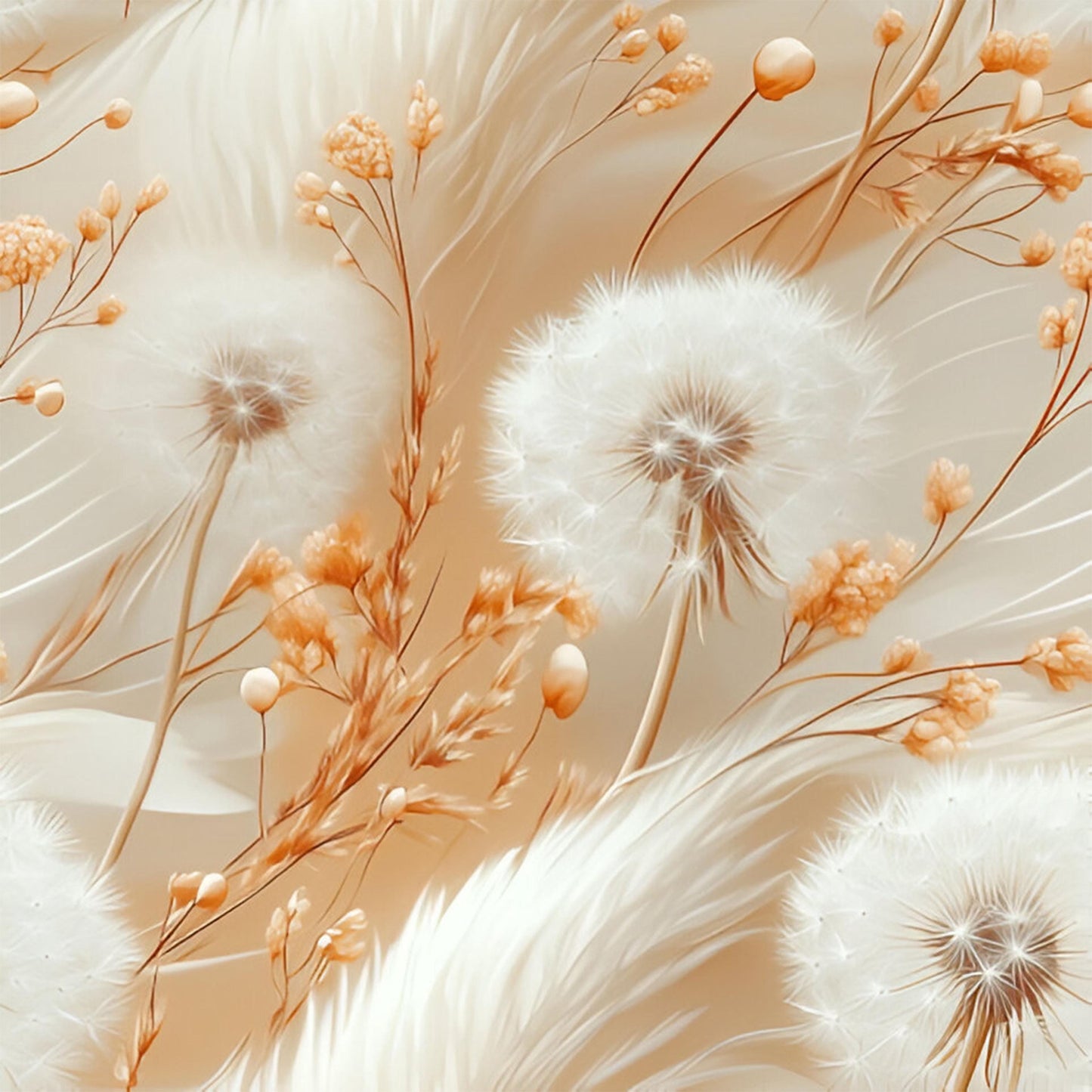 Eigenproduktion Stoff Pusteblume
