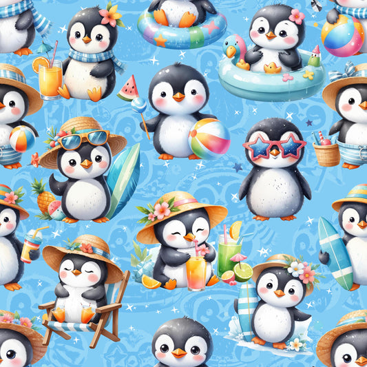 Eigenproduktion Stoff Pinguin