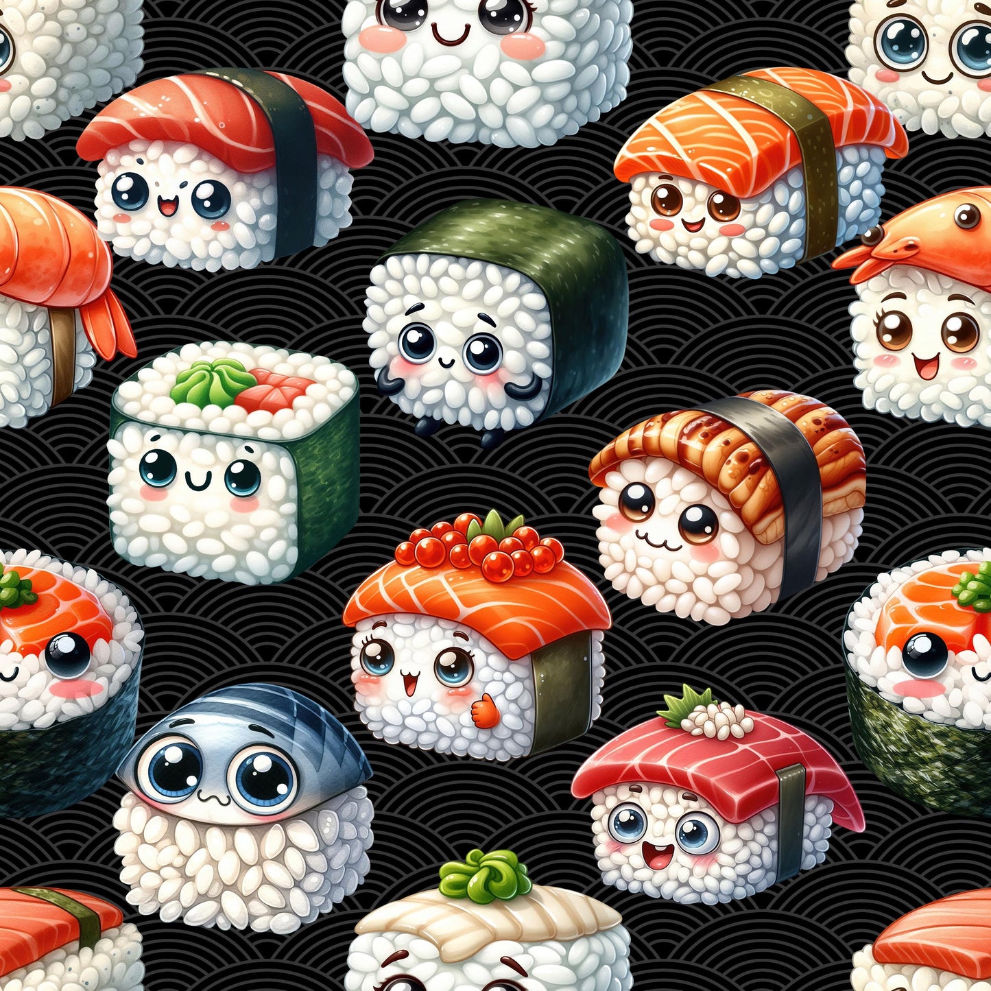 Eigenproduktion Stoff Sushi