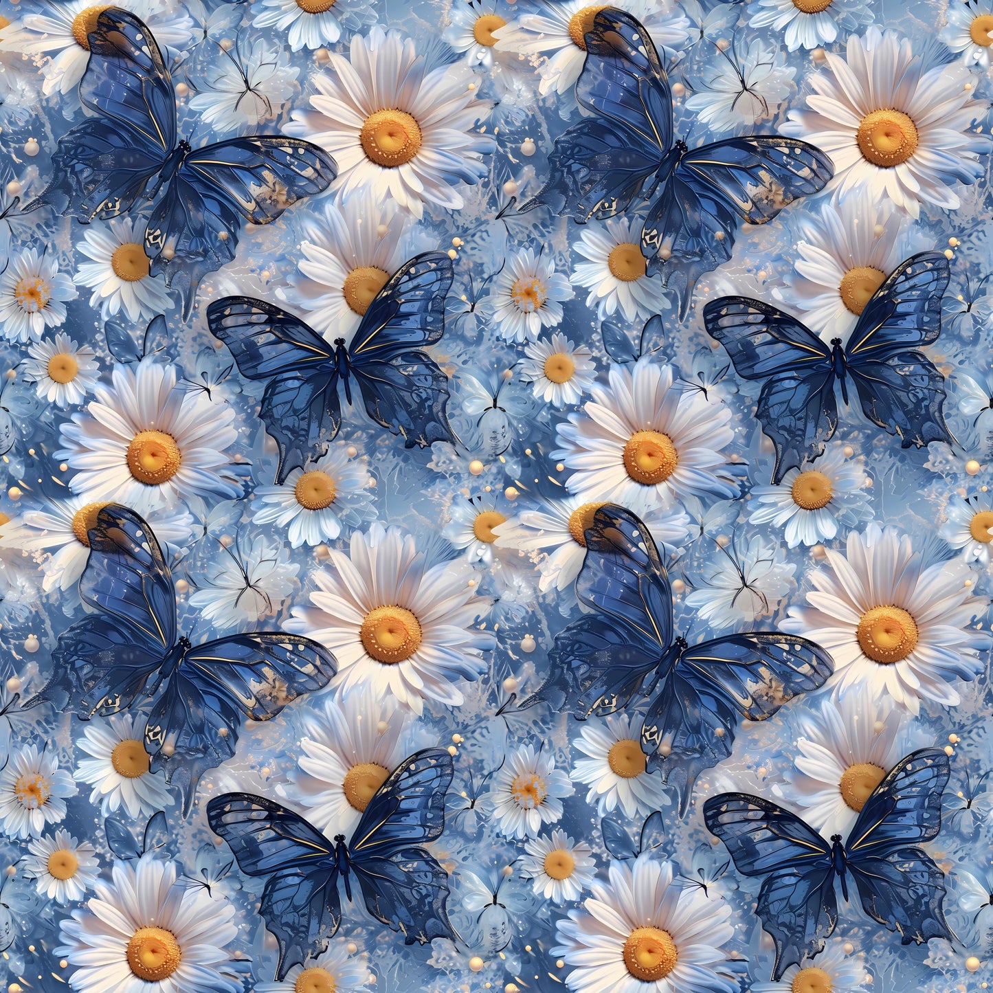 Eigenproduktion Stoff Gänseblümchen