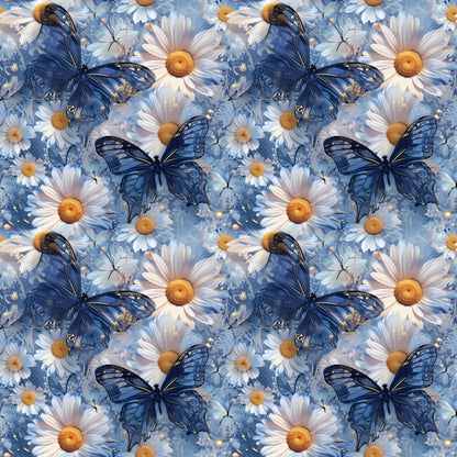 Eigenproduktion Stoff Gänseblümchen