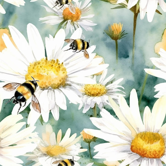 Eigenproduktion Stoff Gänseblümchen