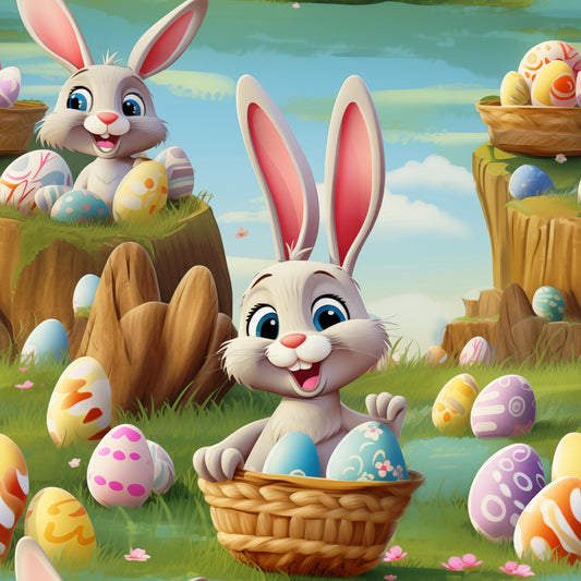 Eigenproduktion Stoff Osterhase