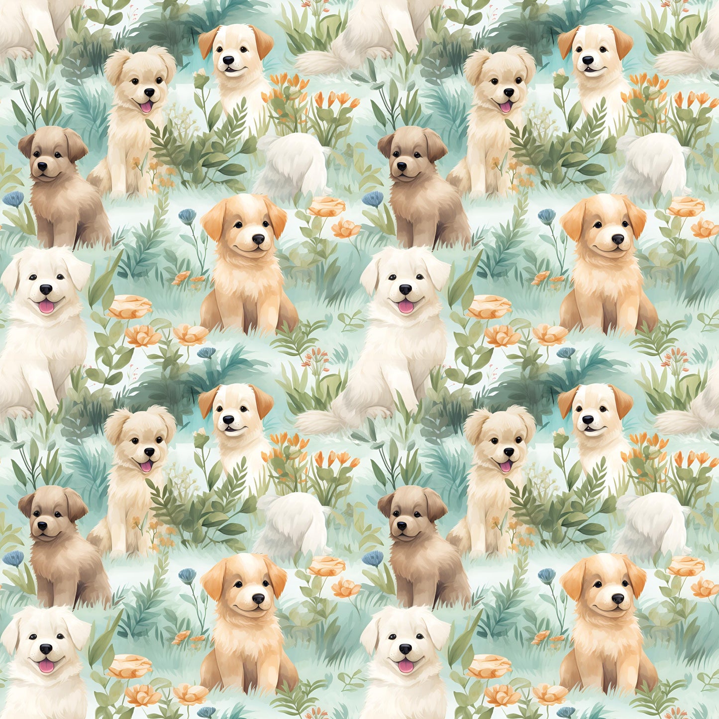 Eigenproduktion Stoff Hunde