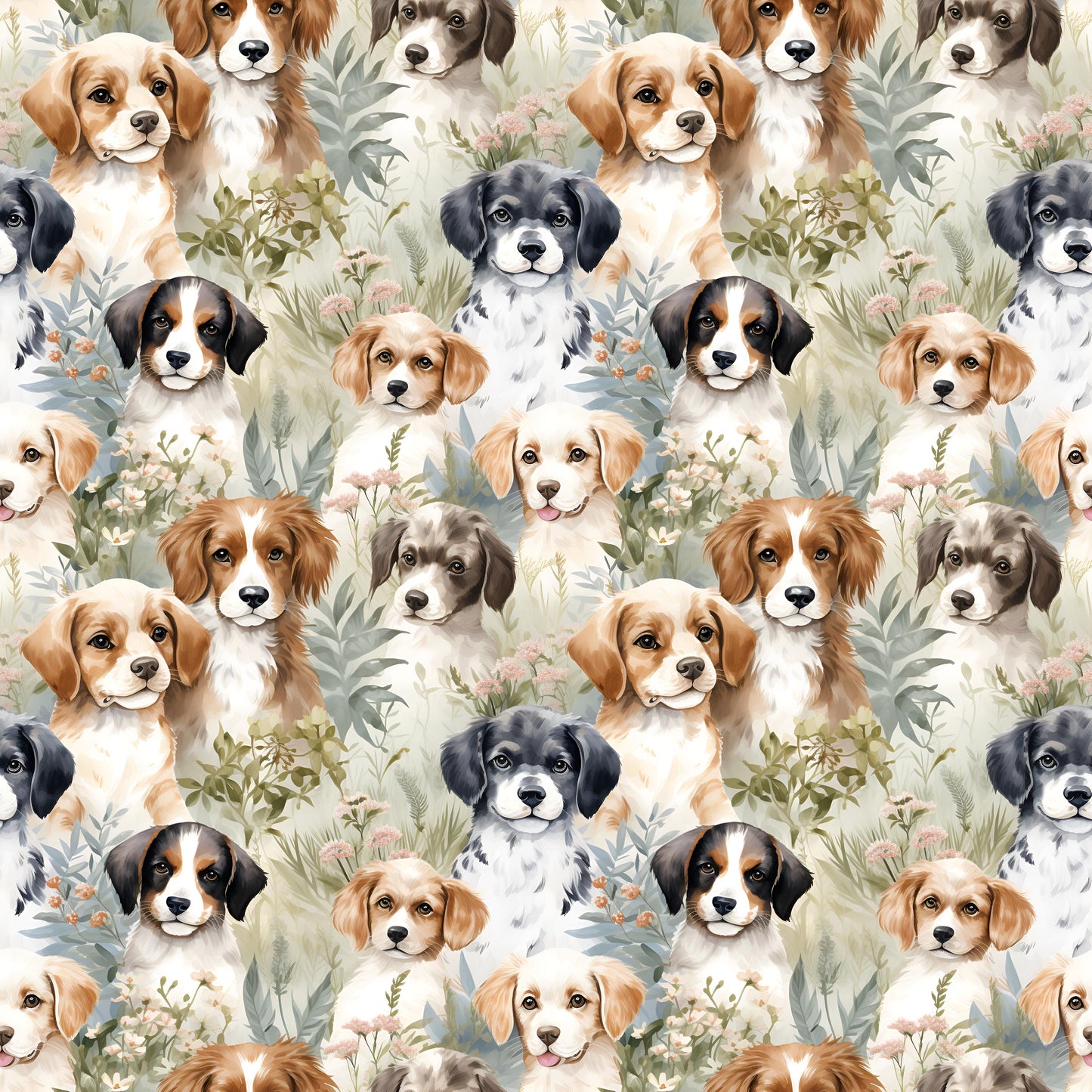 Eigenproduktion Stoff Hunde