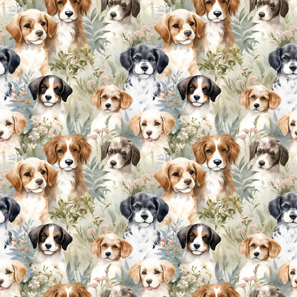 Eigenproduktion Stoff Hunde