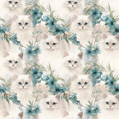 Eigenproduktion Stoff Katzen