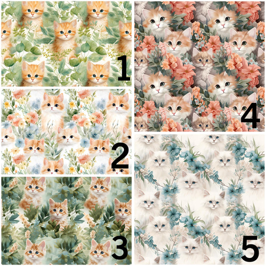 Eigenproduktion Stoff Katzen