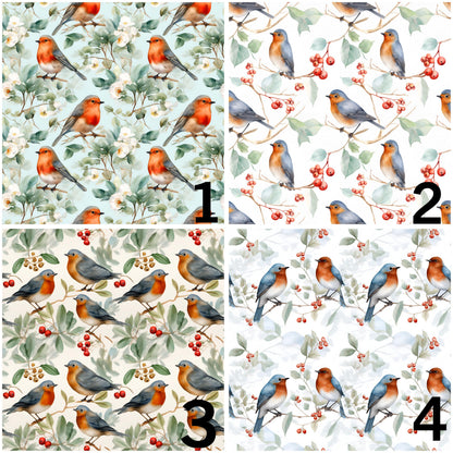 Eigenproduktion Stoff Vögel