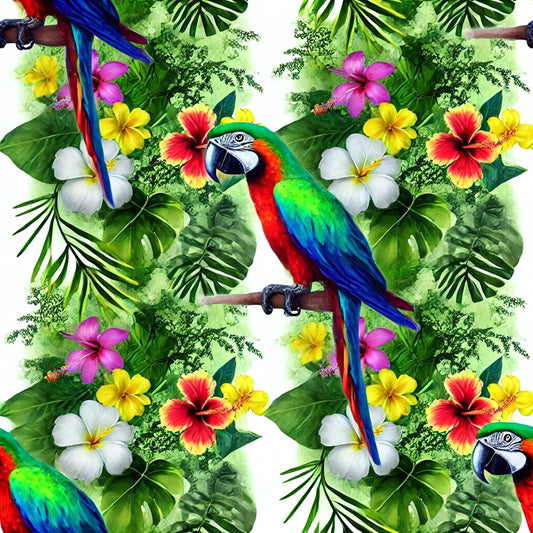 Eigenproduktion Stoff Papagei