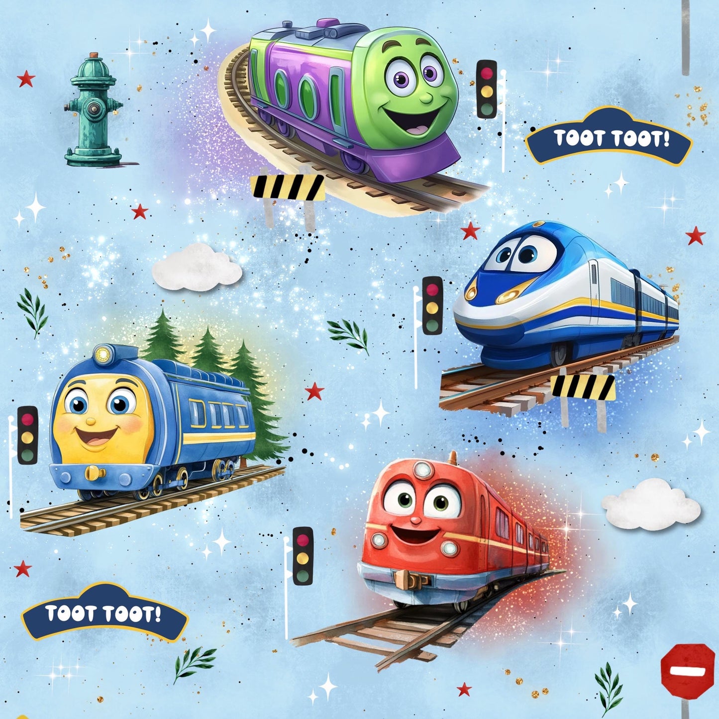 Eigenproduktion Stoff Züge