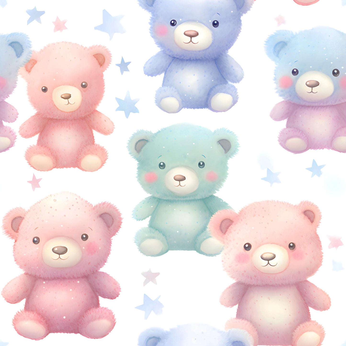 Eigenproduktion Stoff Teddybären