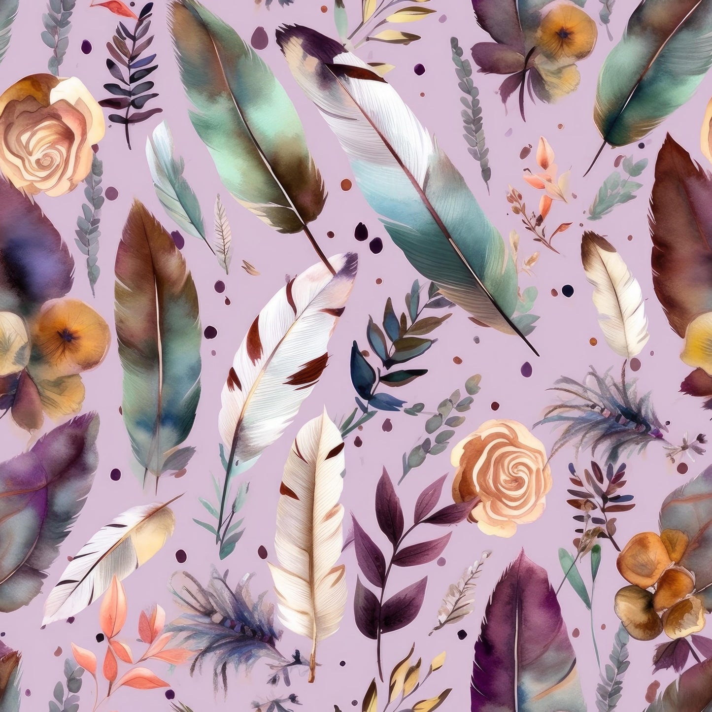 Eigenproduktion Stoff Federn