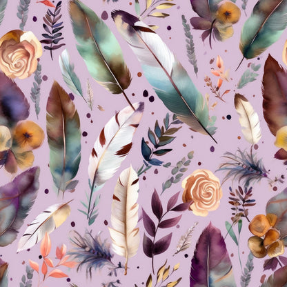 Eigenproduktion Stoff Federn