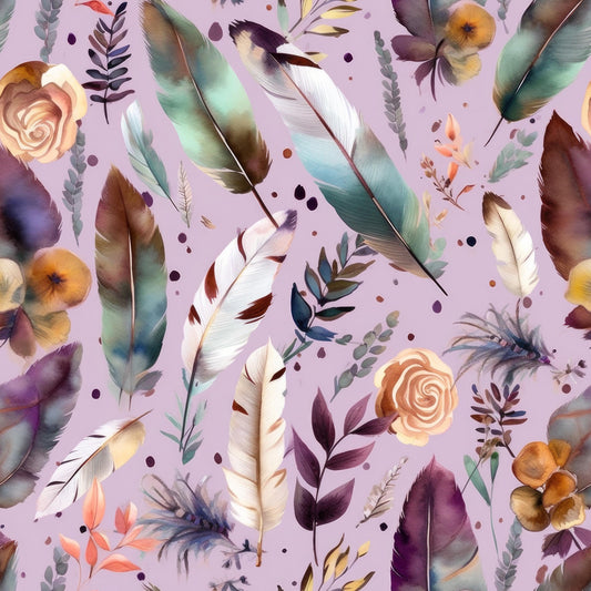 Eigenproduktion Stoff Federn