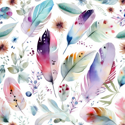 Eigenproduktion Stoff Federn