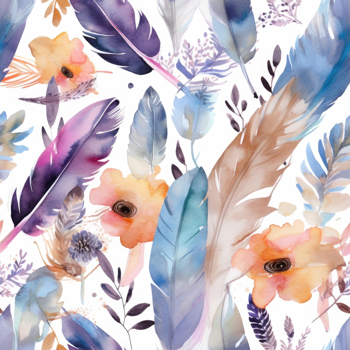 Eigenproduktion Stoff Federn