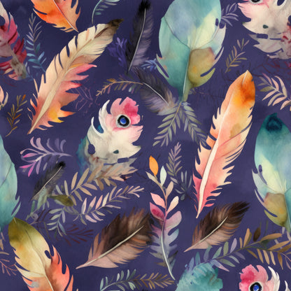 Eigenproduktion Stoff Federn