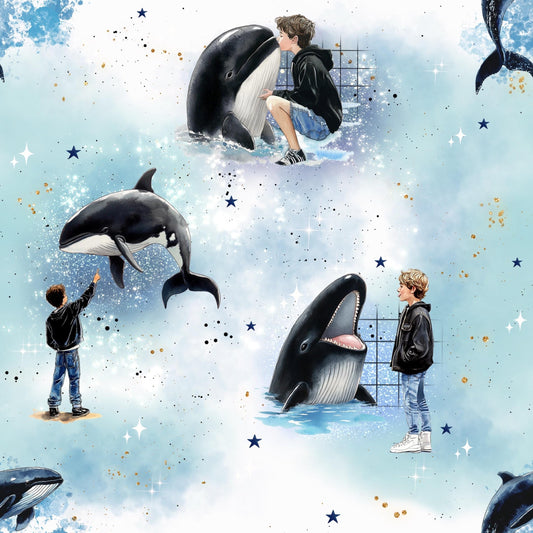 Eigenproduktion Stoff Free Whale