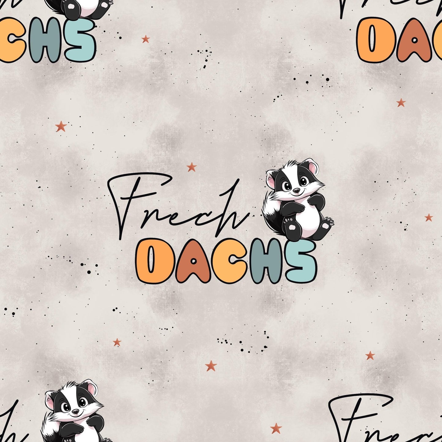 Eigenproduktion Stoff Frech Dachs