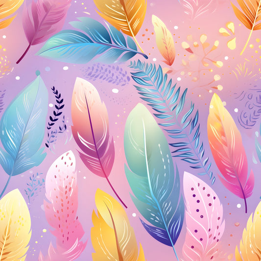 Eigenproduktion Stoff Federn