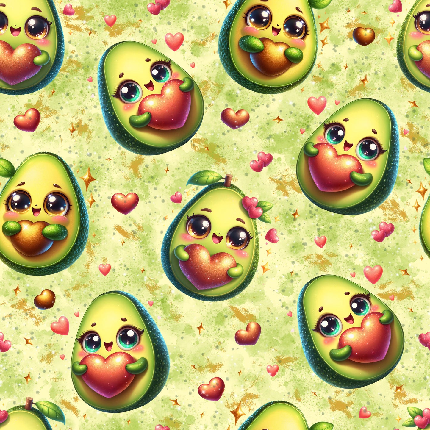 Eigenproduktion Stoff Avocado