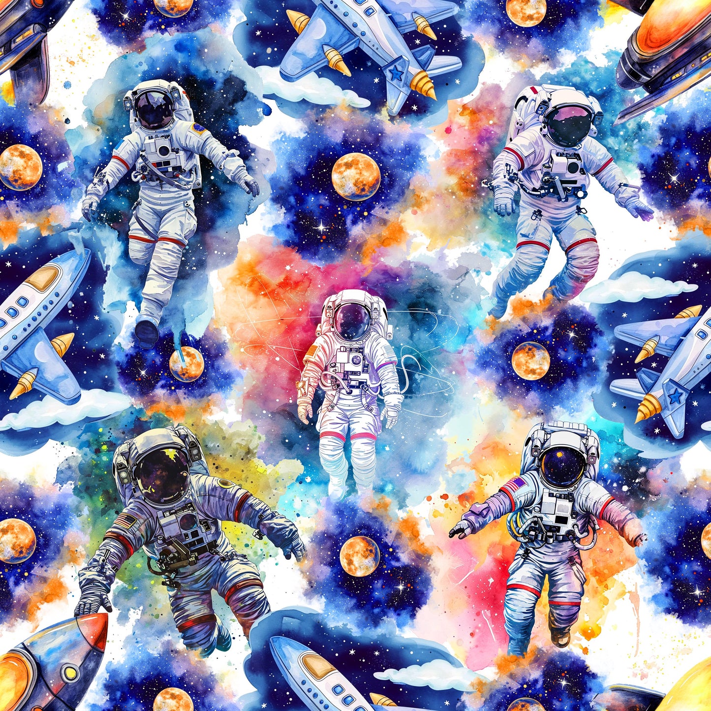 Eigenproduktion Stoff Astronaut
