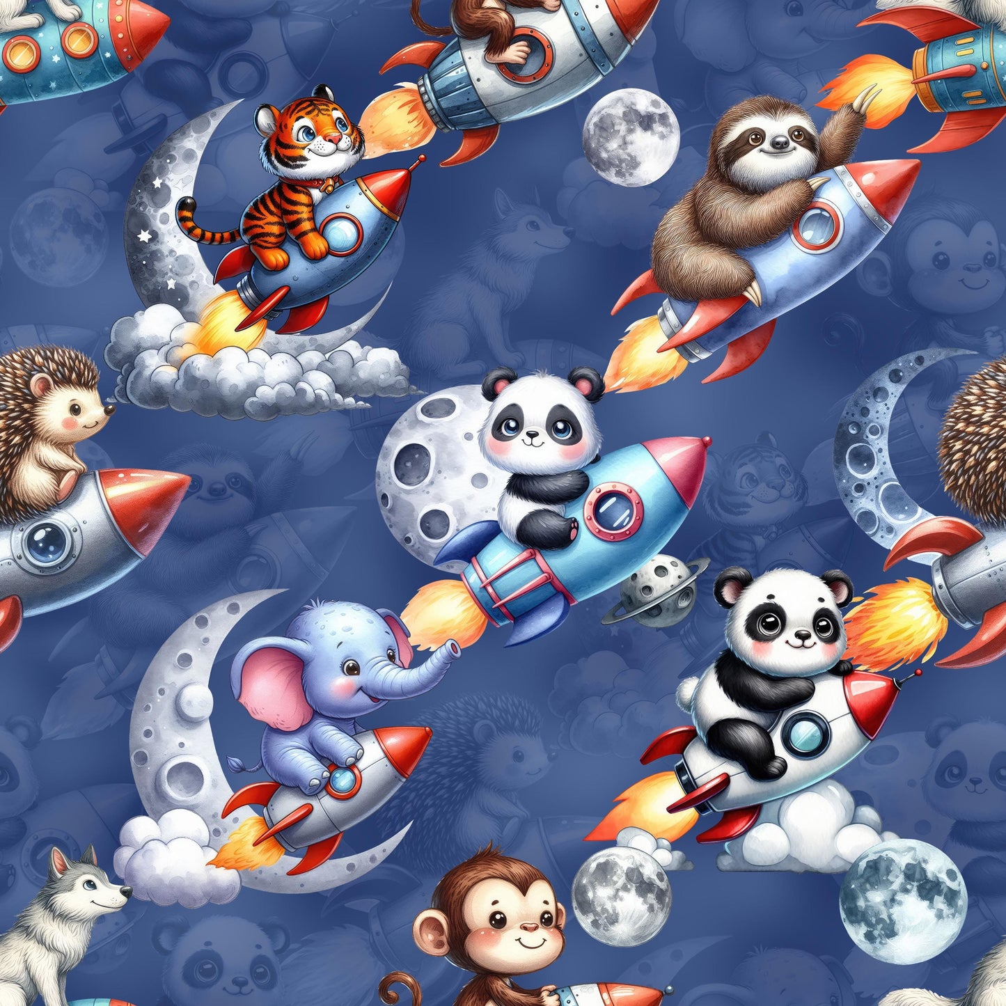 Eigenproduktion Stoff Raketen