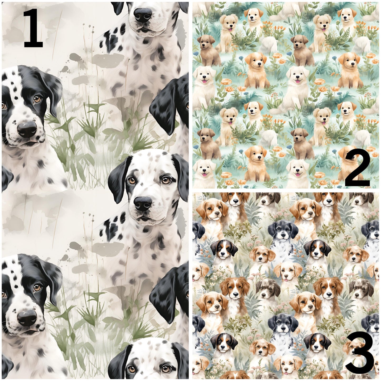 Eigenproduktion Stoff Hunde