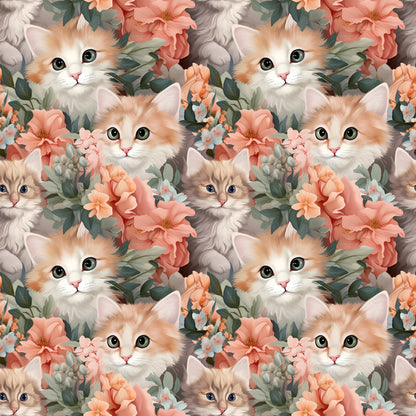 Eigenproduktion Stoff Katzen