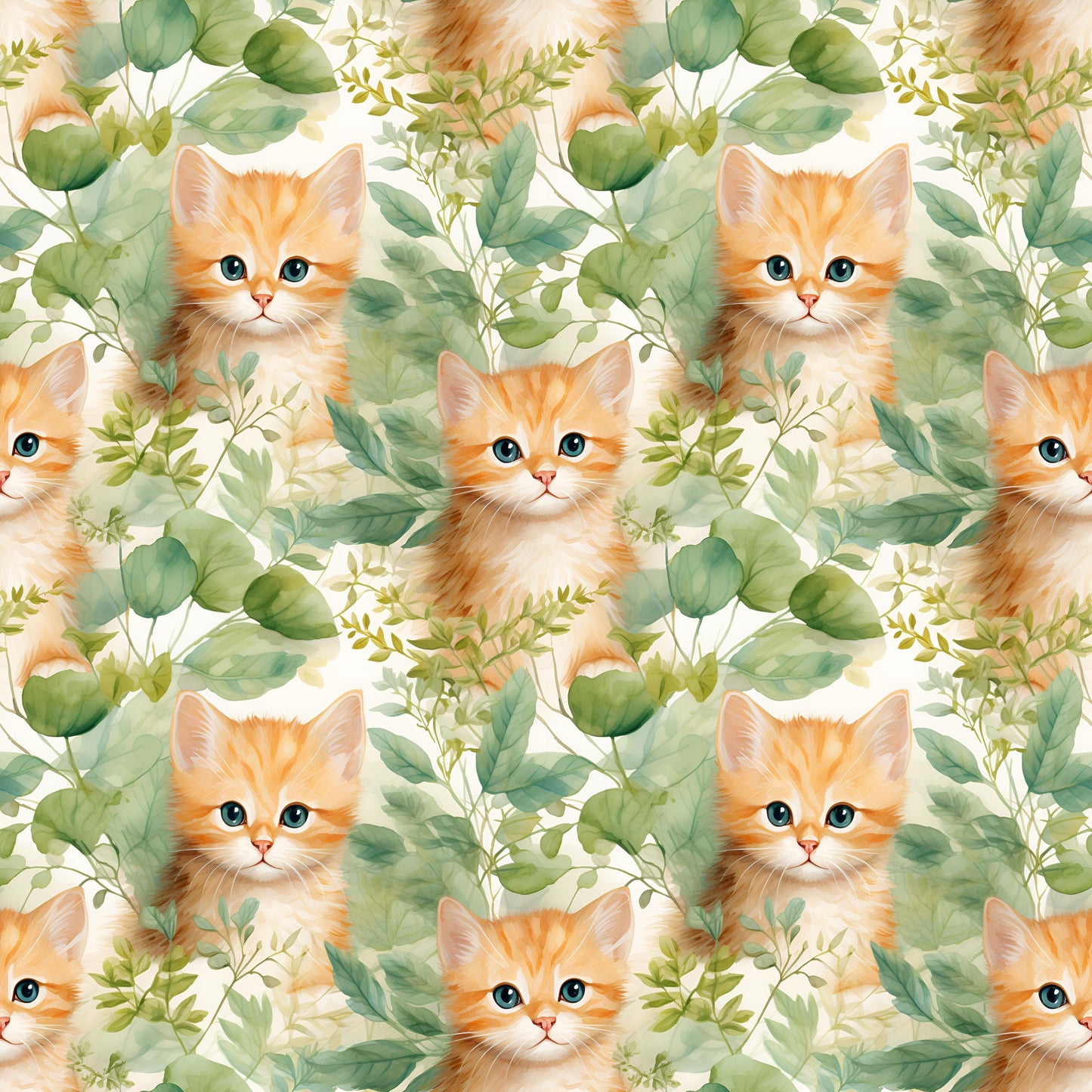 Eigenproduktion Stoff Katzen