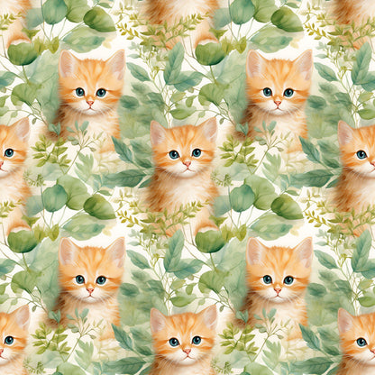 Eigenproduktion Stoff Katzen