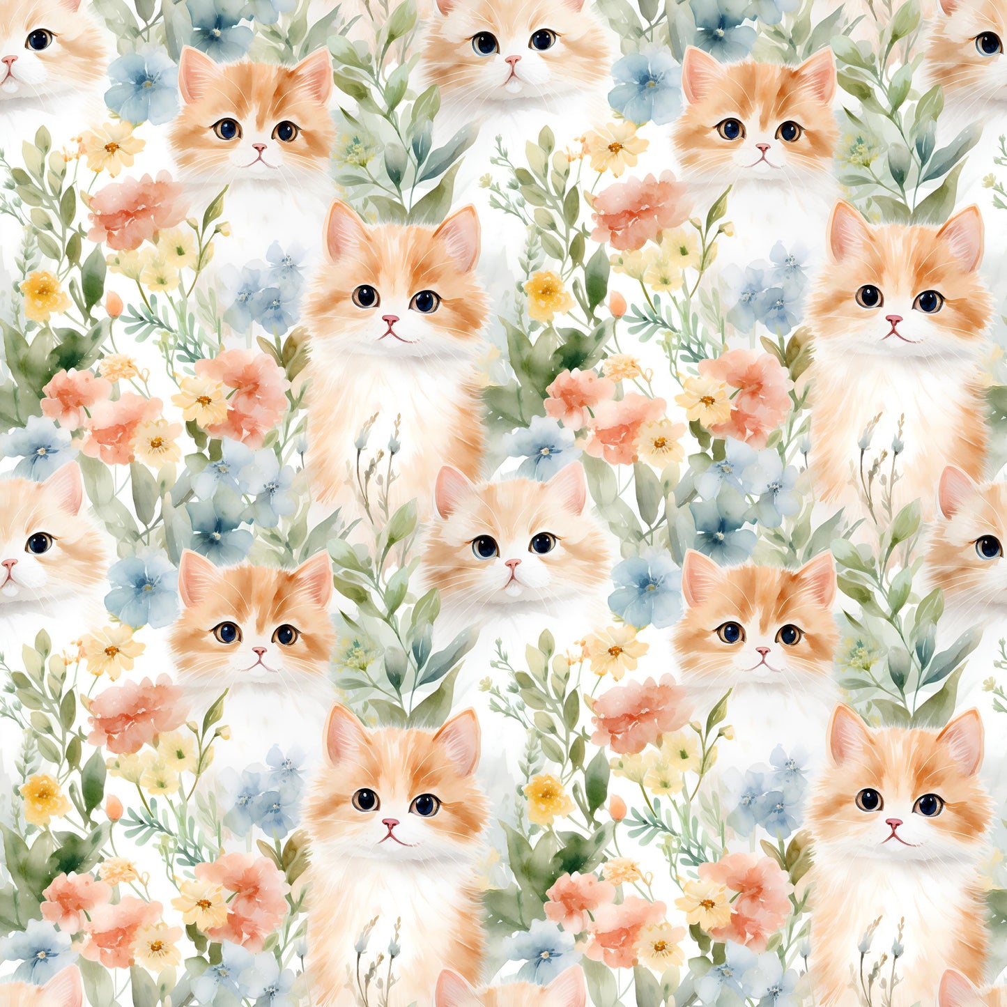 Eigenproduktion Stoff Katzen