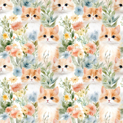 Eigenproduktion Stoff Katzen