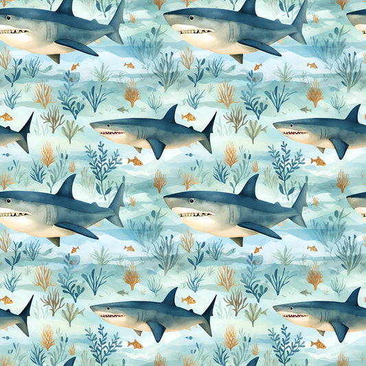 Eigenproduktion Stoff Hai