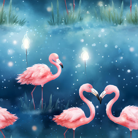 Eigenproduktion Stoff Flamingo