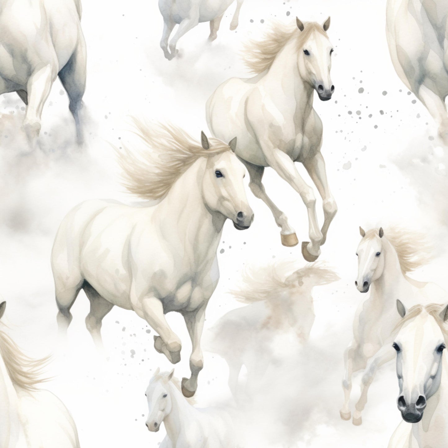 Eigenproduktion Stoff Pferde