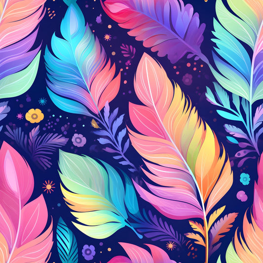 Eigenproduktion Stoff Federn