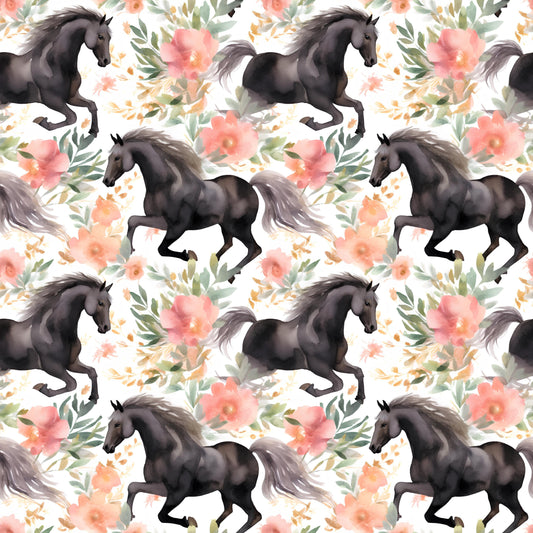 Eigenproduktion Stoff Pferde