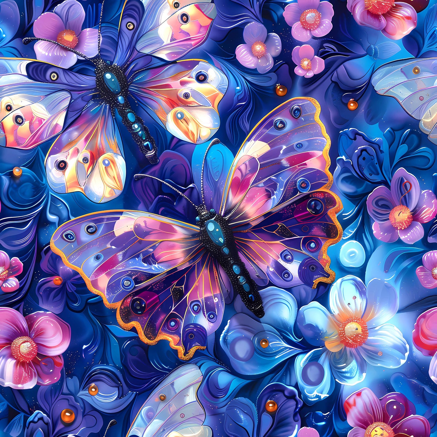 Eigenproduktion Stoff 3D Schmetterling